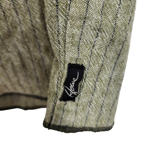 Howe Pull On Linen Blend‎ Striped Shorts Green Men's Size 36 - Picture 4 of 9